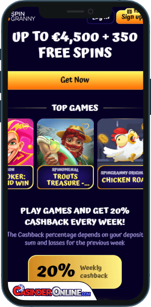 SpinGranny Casino Mobilapp