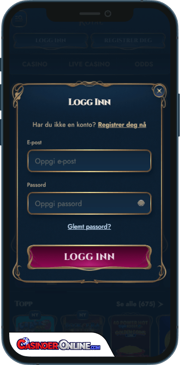 Rich Royal Casino Logg på