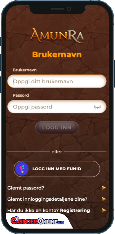 AmunRa Casino Logg på