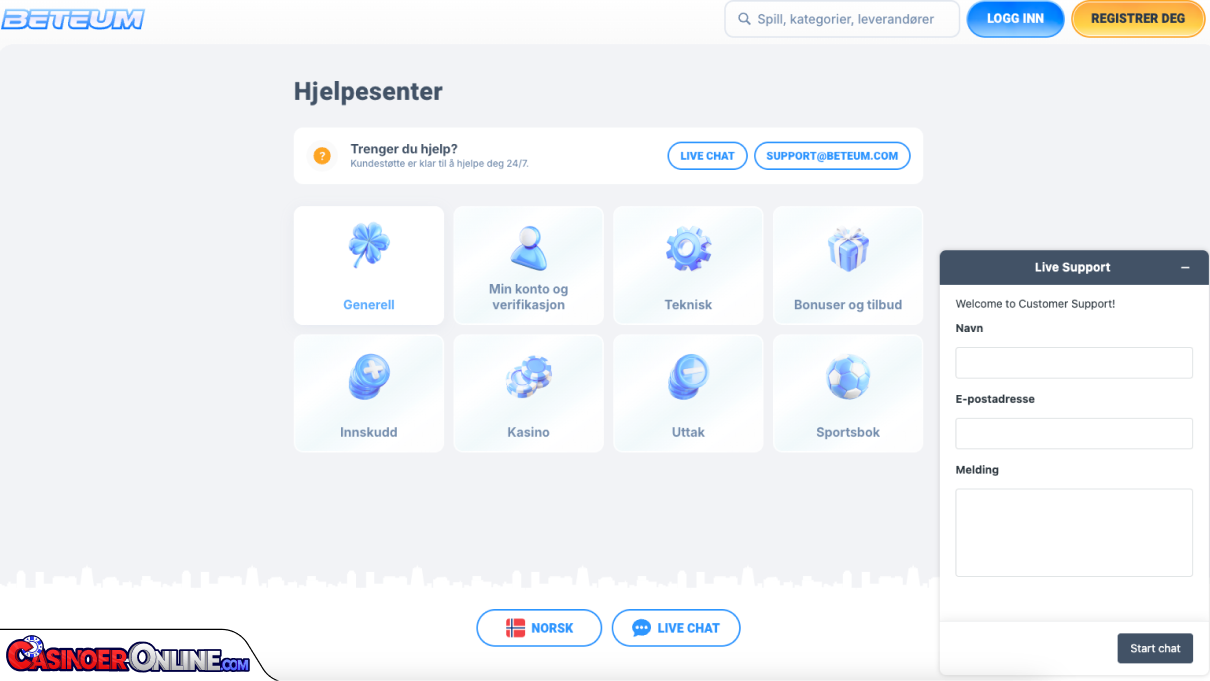 Beteum Casino Kundestøtte