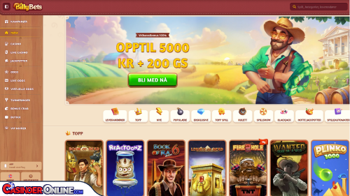 BillyBets casino Kort anmeldelse