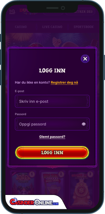 DuoSpin Casino Logg på