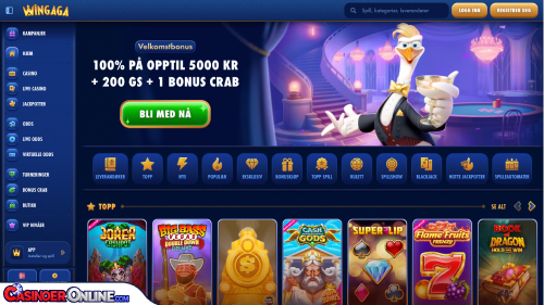 WinGaga casino Kort anmeldelse