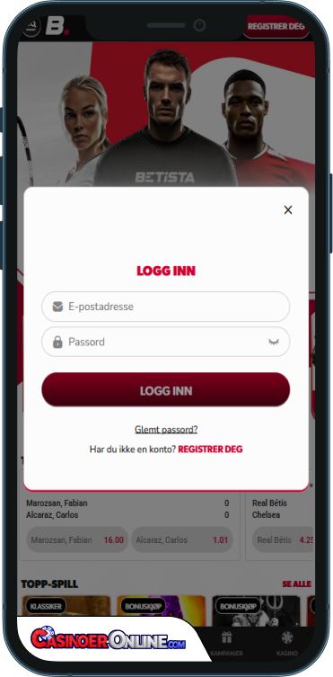 Betista Casino Logg på