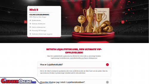 Betista Casino Vip-programmet