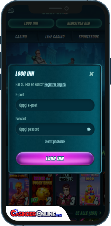 Caspero Casino Logg på
