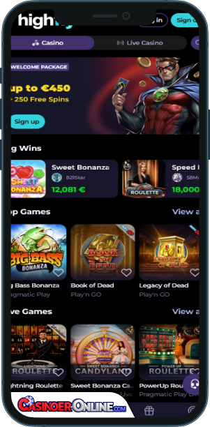 HighFly Bet Casino Mobilapp