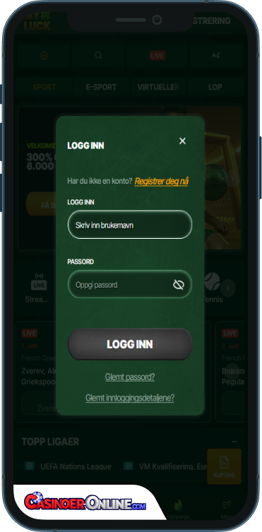 MyLuck Casino Logg på