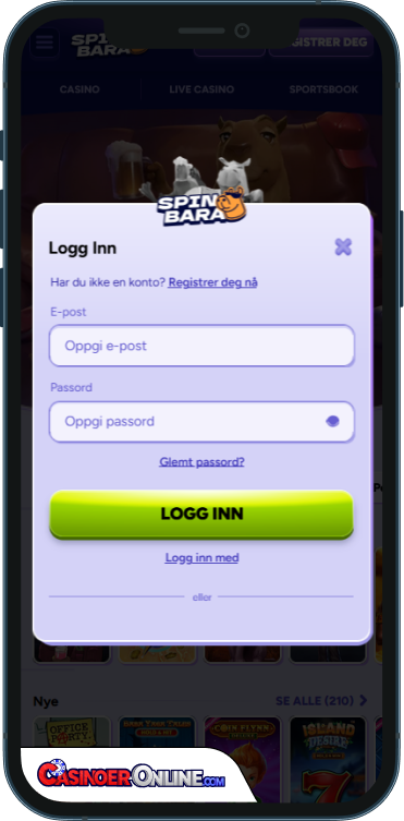 Spinbara Casino Logg på
