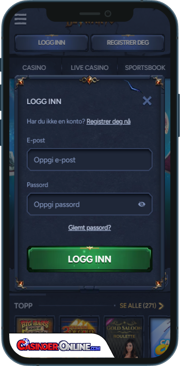 BetWarts Casino Logg på