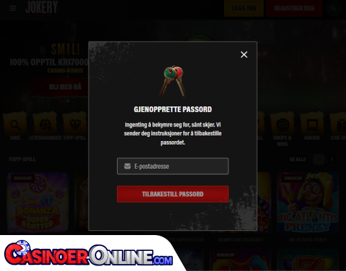Jokery Casino Problemer med innlogging