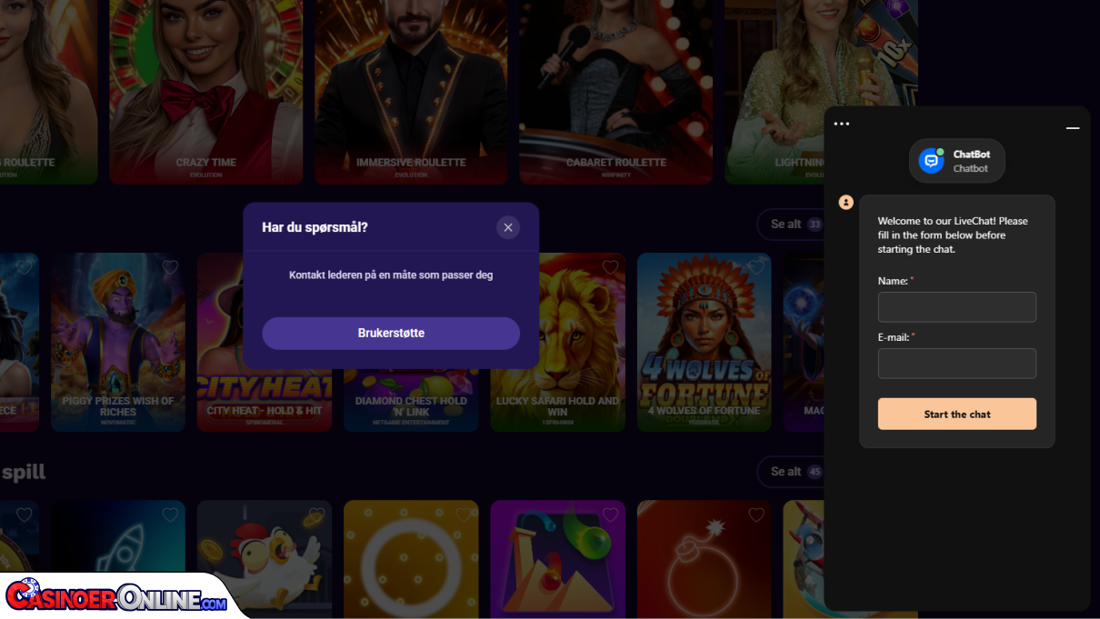 Liraspin Casino Kundestøtte