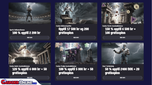 ZeusWin Casino Bonuser