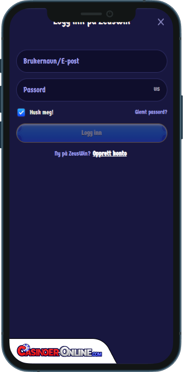 ZeusWin Casino Logg på
