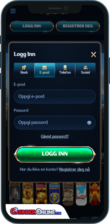 Millioner Casino Logg på