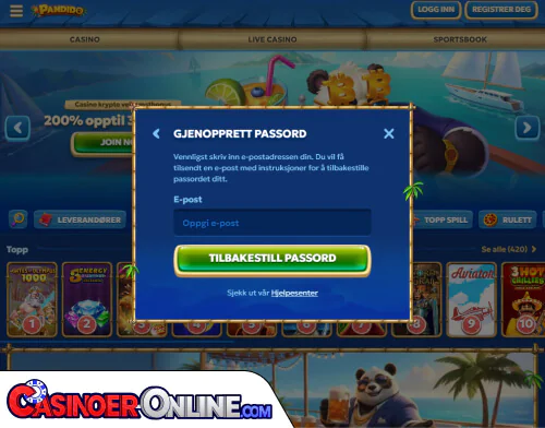 Pandido Casino Problemer med innlogging