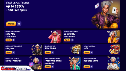 SpinGranny Casino Bonuser