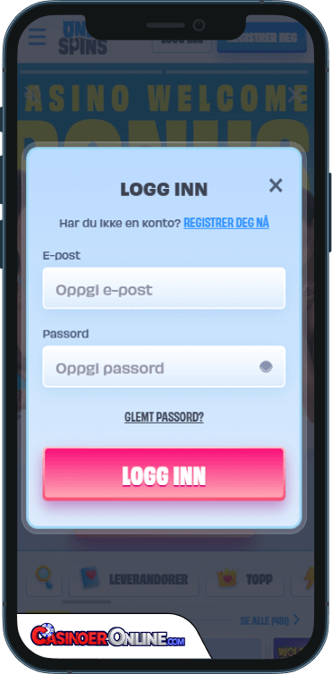 OnlySpins Casino Logg på