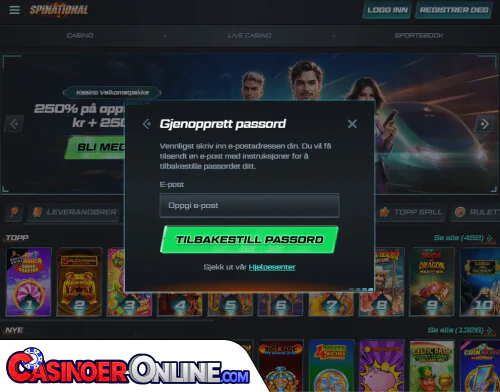 Spinational Casino Problemer med innlogging