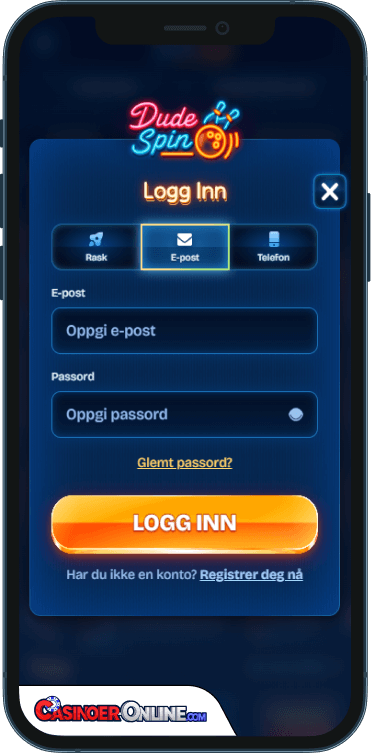 Dudespin Casino Logg på