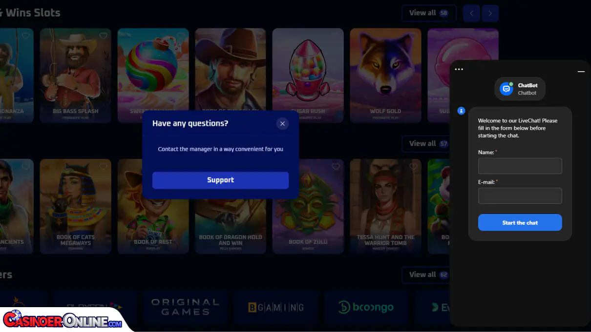 Spinwinera Casino Kundestøtte