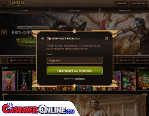 Lanista Casino Problemer med innlogging