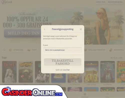 VipLuck Casino Problemer med innlogging