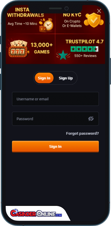 Blaze Spins Casino Logg på