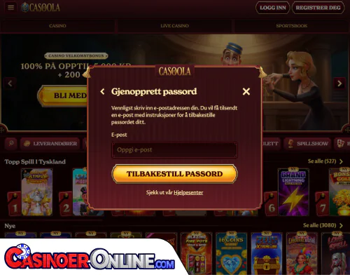 Casoola Casino Problemer med innlogging