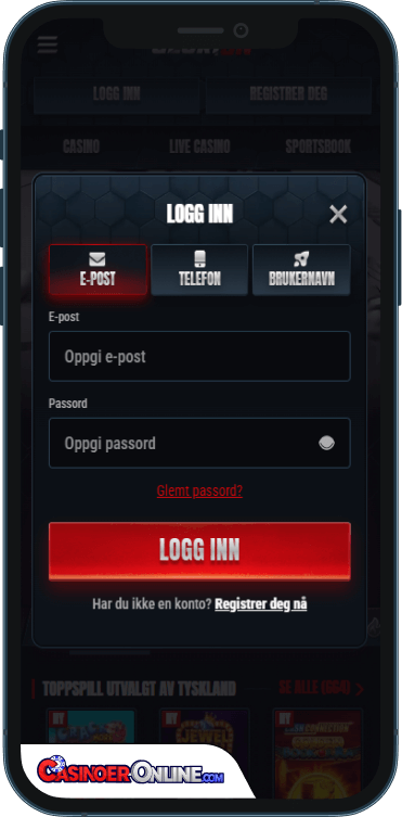 Glorion Casino Logg på