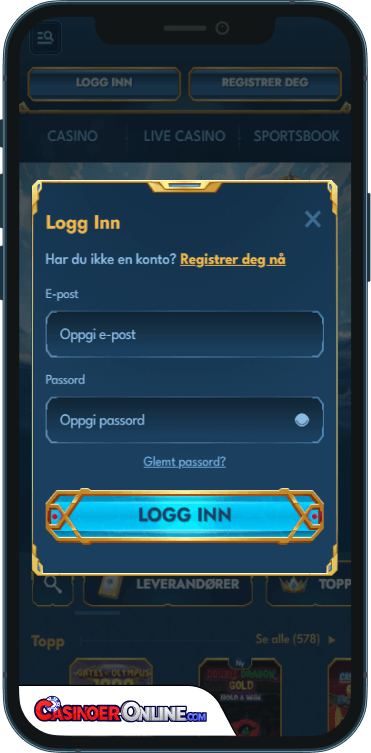 Casea Casino Logg på