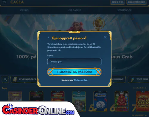 Casea Casino Problemer med innlogging