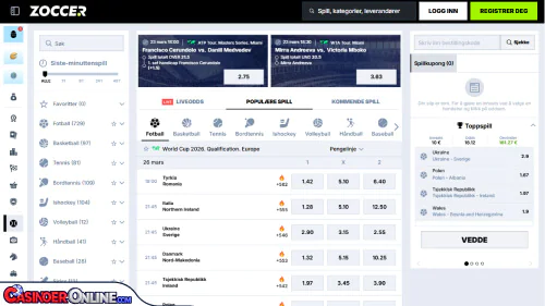 Zoccer Casino Sports