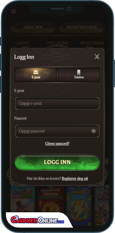 AlterSpin Casino Logg på