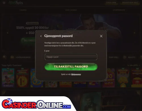 AlterSpin Casino Problemer med innlogging