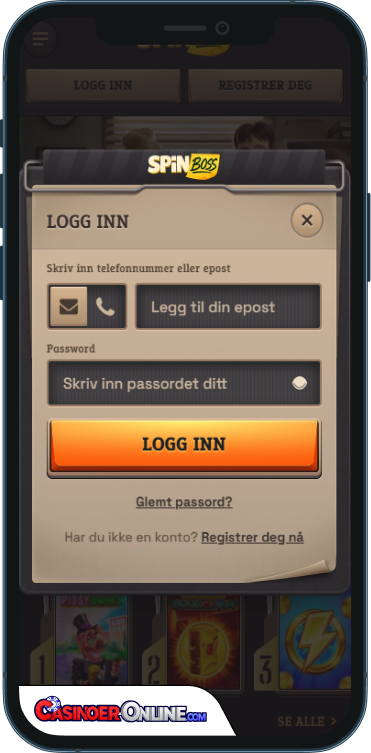 SpinBoss Casino Logg på