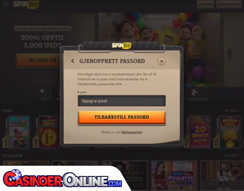 SpinBoss Casino Problemer med innlogging