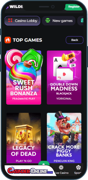 Wildies Casino Mobilapp